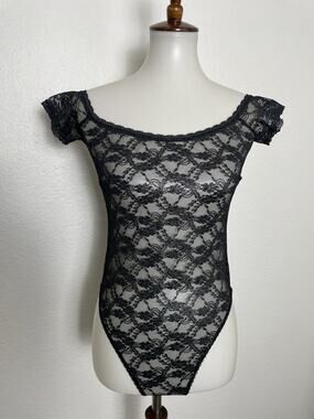 Victoria's Secret Lingerie Bodysuit Teddy Floral Sheer Romantic Delicate